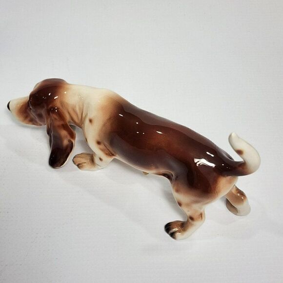 Kato Kogei Bassett Hound Dog Ceramic Figure - Picture 6 of 10